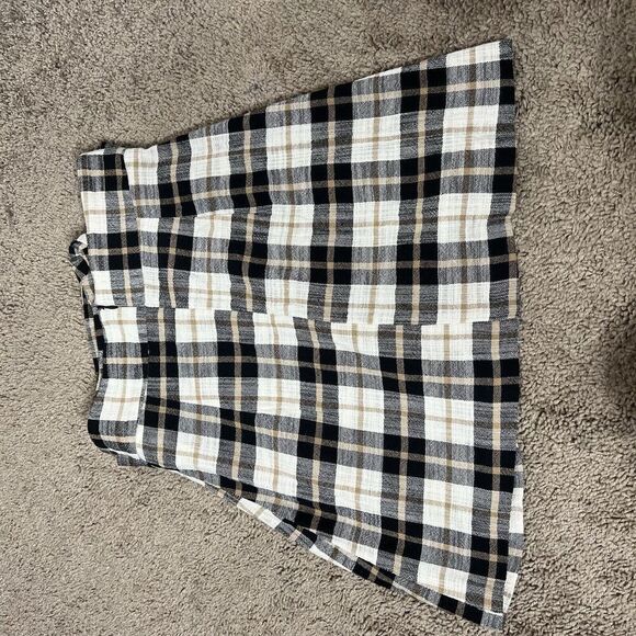 Zara Skirt Womens Small Plaid Pleated Academia School Girl Preppy‎ Retro Tie - Picture 10 of 10